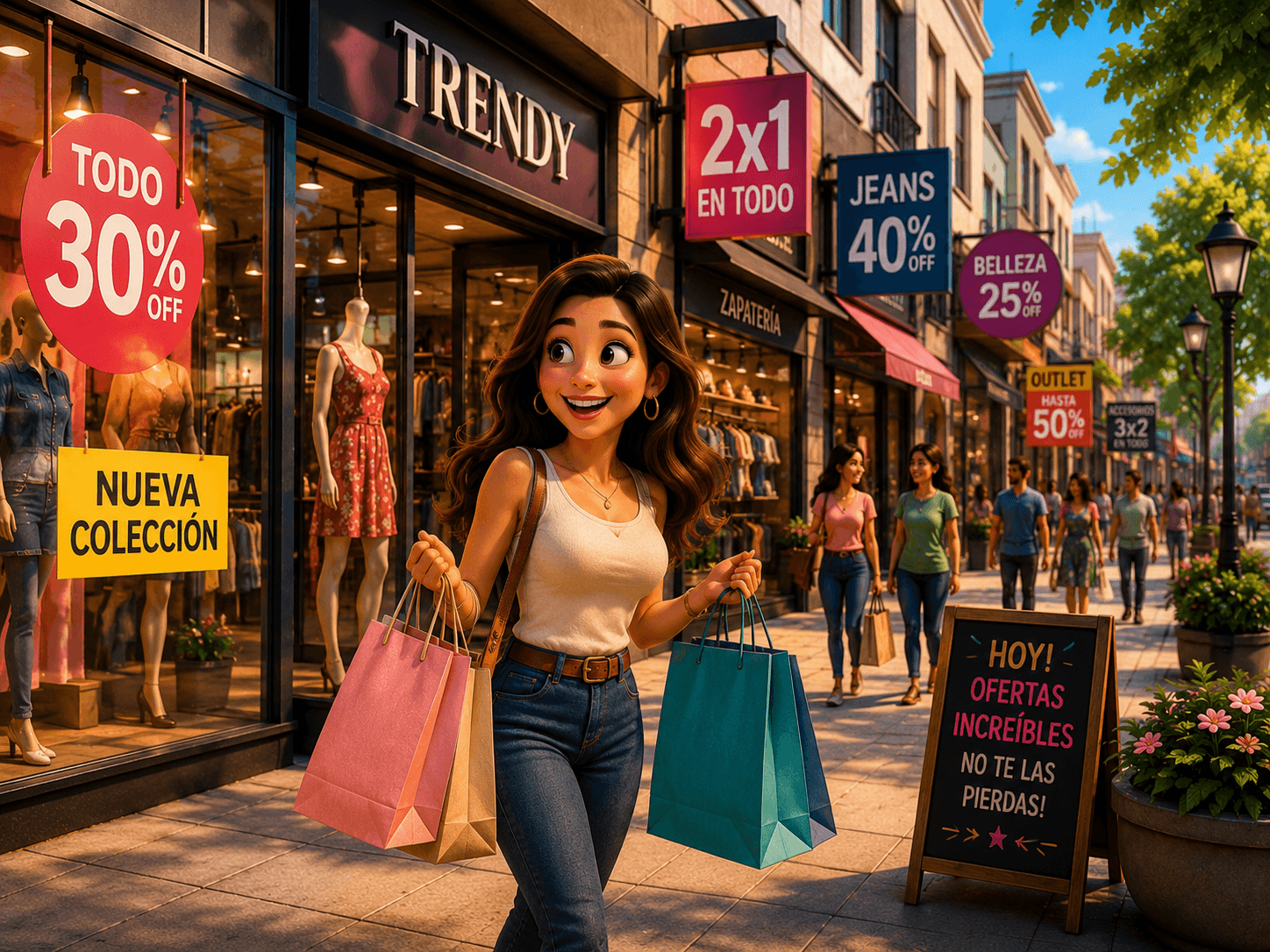 Clienta haciendo compras