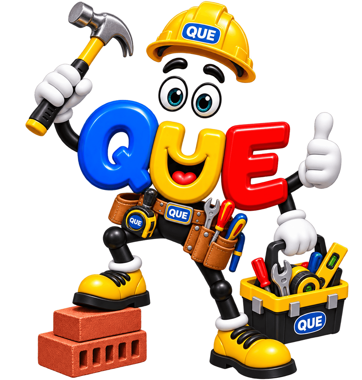 Mascota ¡quepromos! de ferretería y construcción