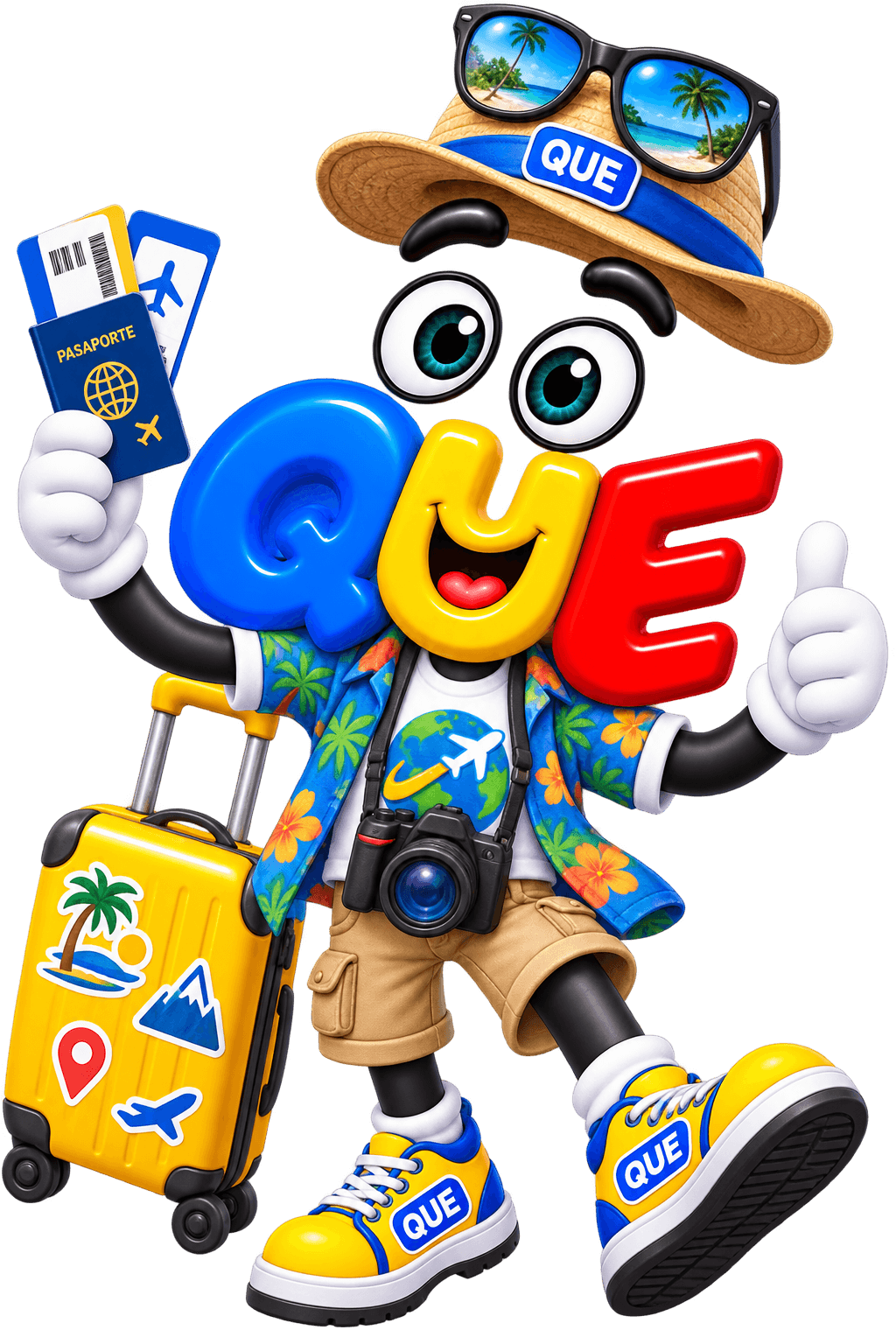 Mascota ¡quepromos! de viajes y turismo